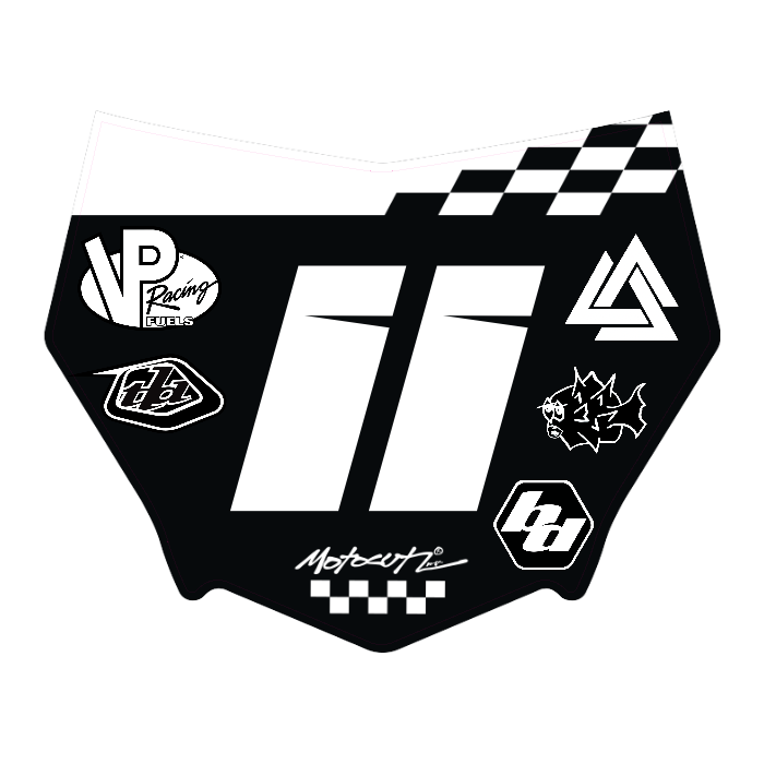 CUSTOM MOTOCUTZ FRONT PLATE DECAL