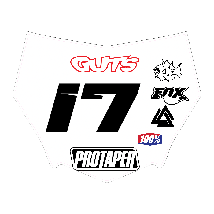 CUSTOM MOTOCUTZ FRONT PLATE DECAL