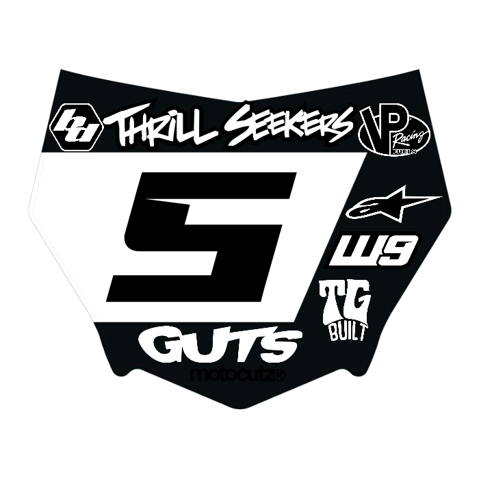 CUSTOM MOTOCUTZ FRONT PLATE DECAL