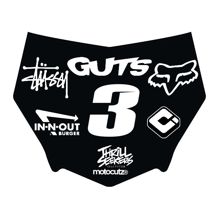 CUSTOM MOTOCUTZ FRONT PLATE DECAL