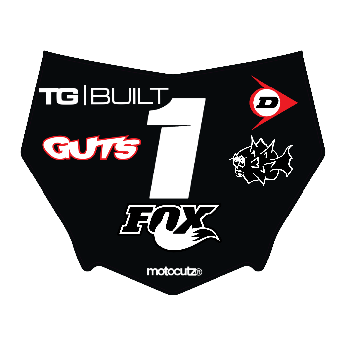 CUSTOM MOTOCUTZ FRONT PLATE DECAL
