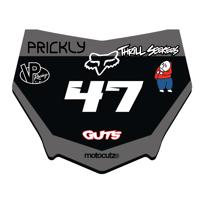 CUSTOM MOTOCUTZ FRONT PLATE DECAL