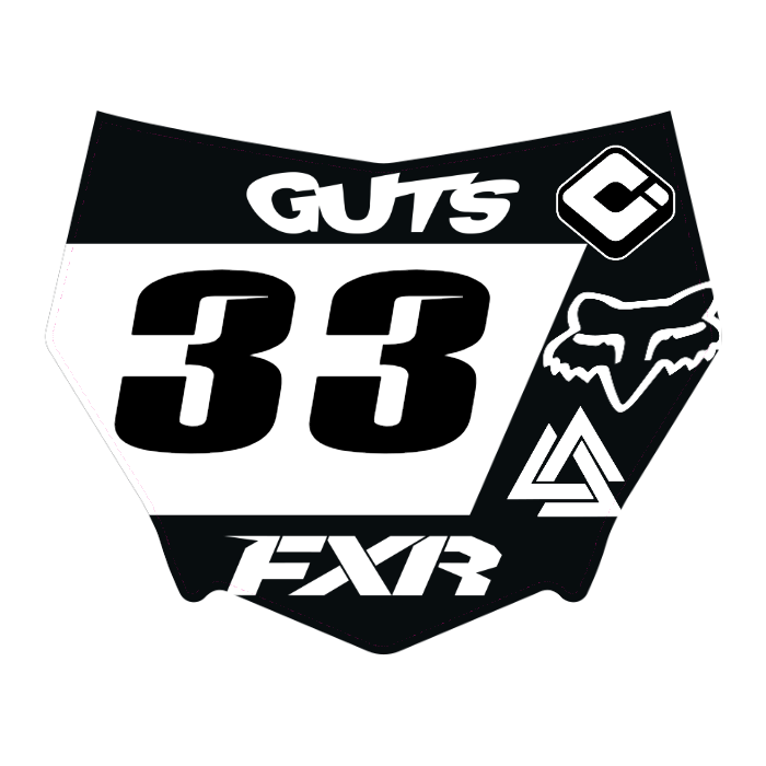 CUSTOM MOTOCUTZ FRONT PLATE DECAL