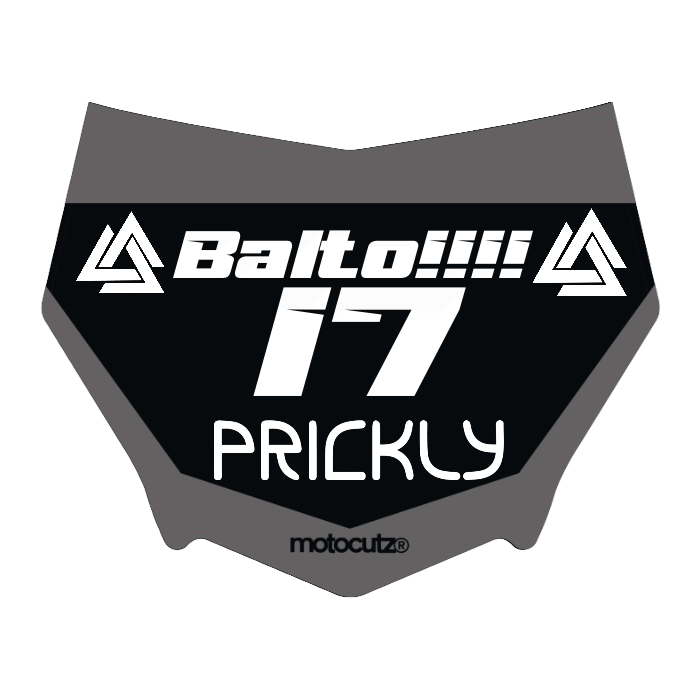 CUSTOM MOTOCUTZ FRONT PLATE DECAL