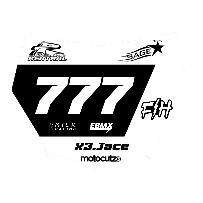 CUSTOM MOTOCUTZ FRONT PLATE DECAL