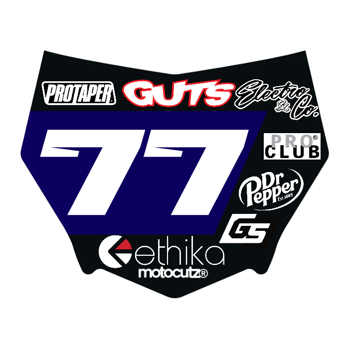 CUSTOM MOTOCUTZ FRONT PLATE DECAL