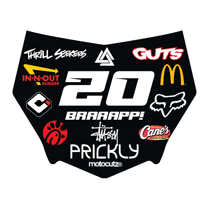 CUSTOM MOTOCUTZ FRONT PLATE DECAL