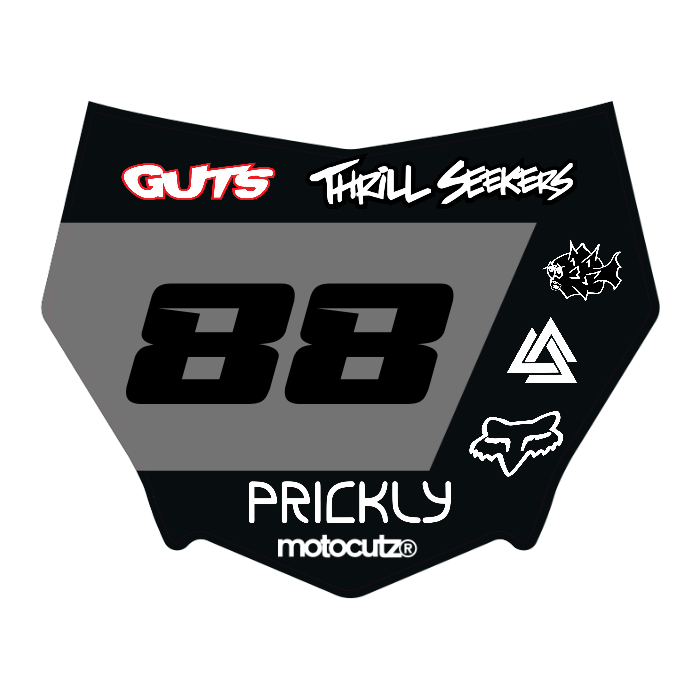 CUSTOM MOTOCUTZ FRONT PLATE DECAL