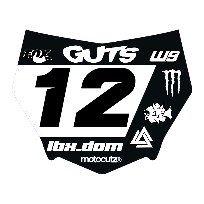 CUSTOM MOTOCUTZ FRONT PLATE DECAL