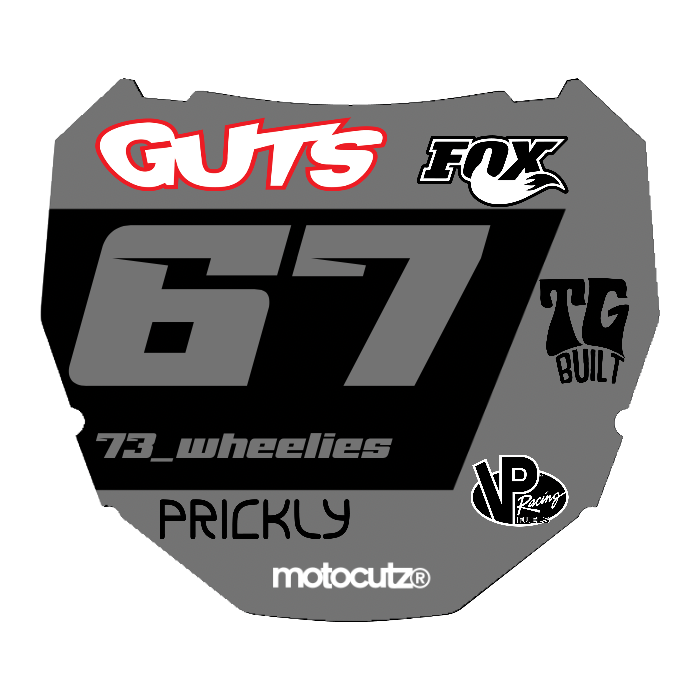 CUSTOM ODI NUMBER PLATE DECAL