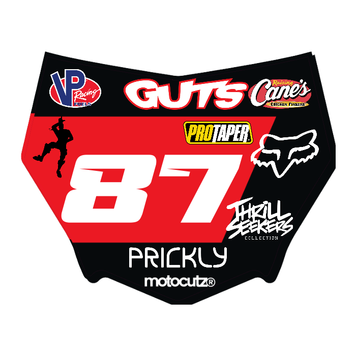 CUSTOM MOTOCUTZ FRONT PLATE DECAL