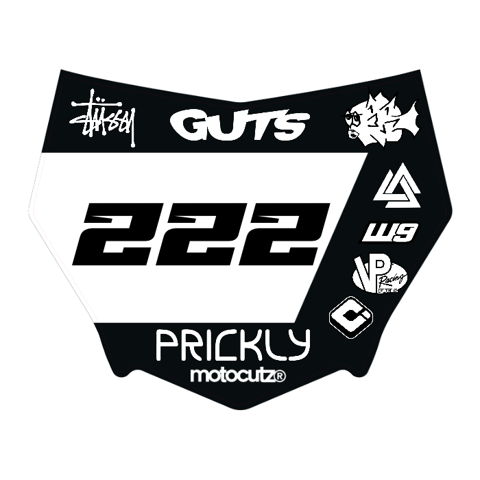 CUSTOM MOTOCUTZ FRONT PLATE DECAL