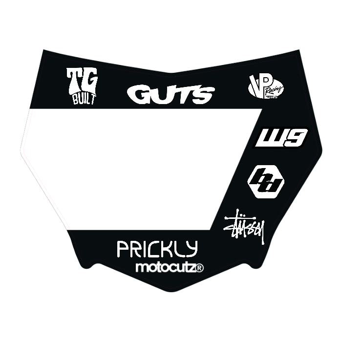 CUSTOM MOTOCUTZ FRONT PLATE DECAL