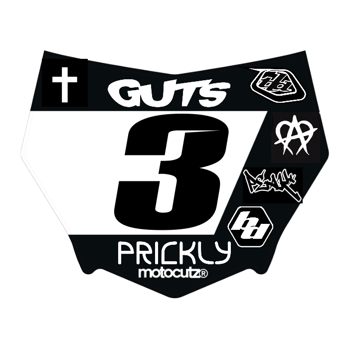 CUSTOM MOTOCUTZ FRONT PLATE DECAL
