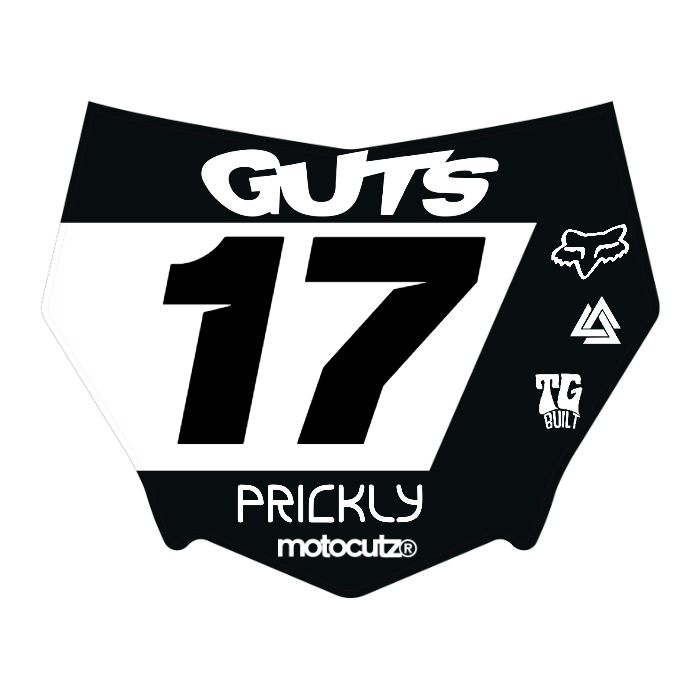 CUSTOM MOTOCUTZ FRONT PLATE DECAL