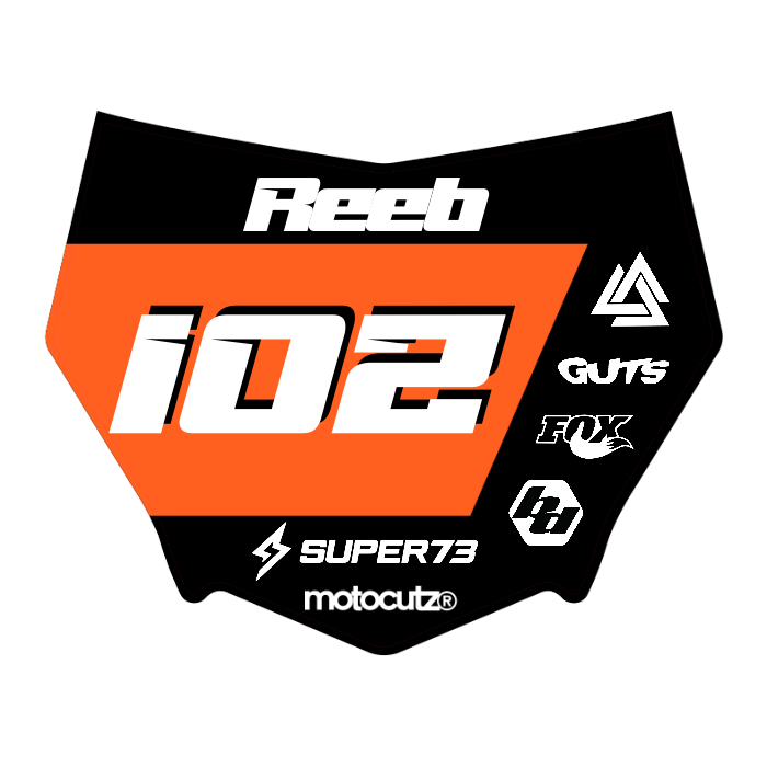 CUSTOM MOTOCUTZ FRONT PLATE DECAL