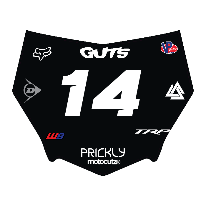 CUSTOM MOTOCUTZ FRONT PLATE DECAL