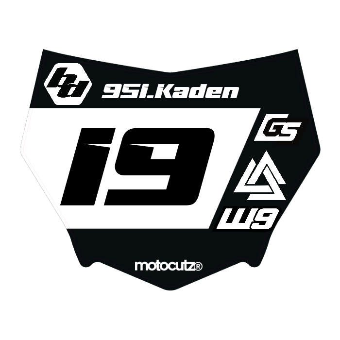 CUSTOM MOTOCUTZ FRONT PLATE DECAL