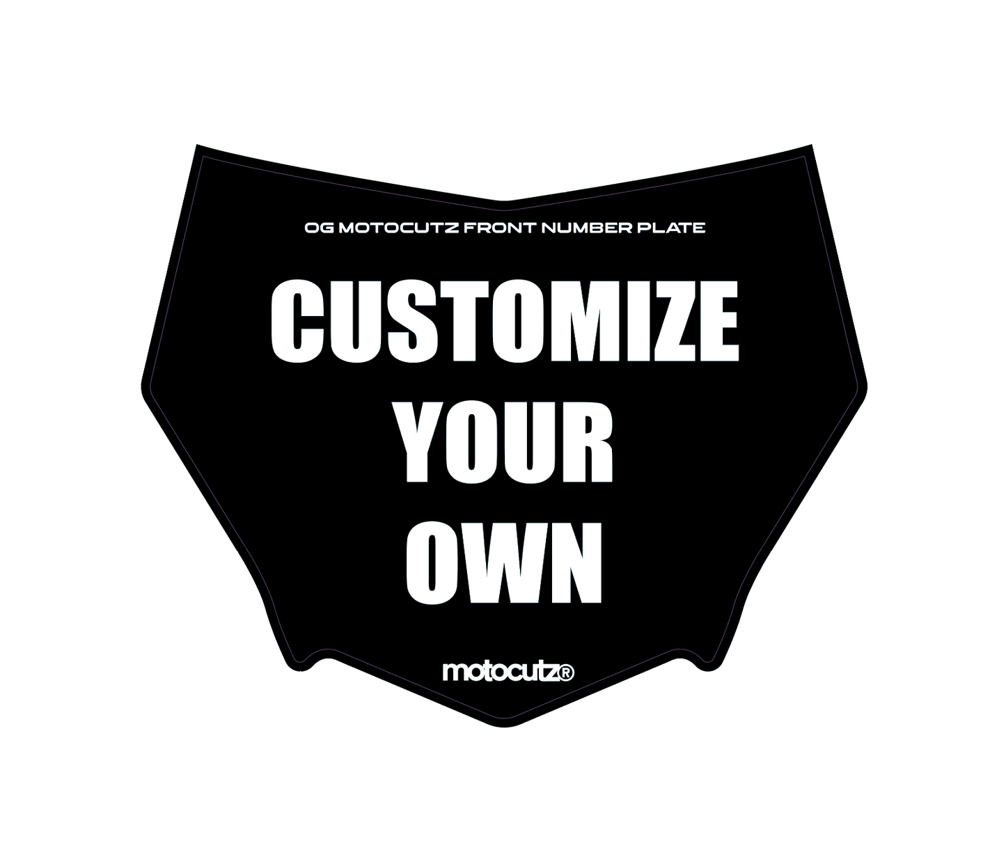 CUSTOM OG MOTOCUTZ NUMBER PLATE DECAL