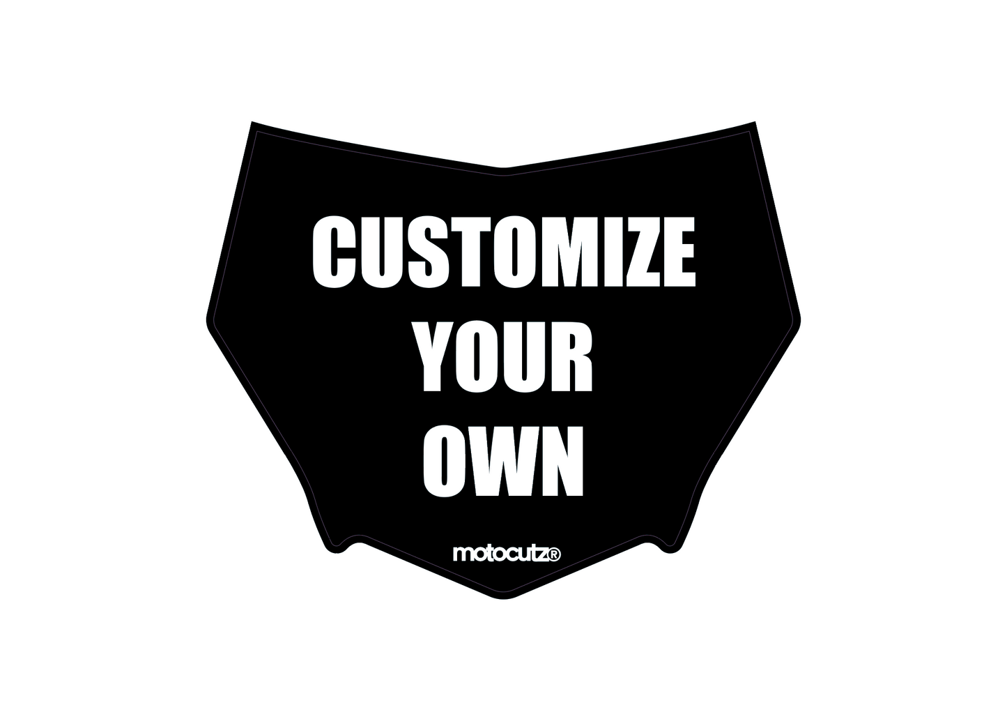 CUSTOM MOTOCUTZ FRONT PLATE DECAL