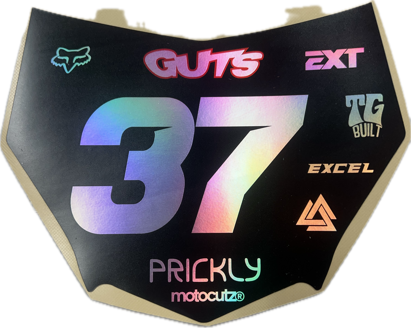 (PRE-MADE) SURRON PLATE 3 - MOTOCUTZ/HOLOGRAM/MATTE