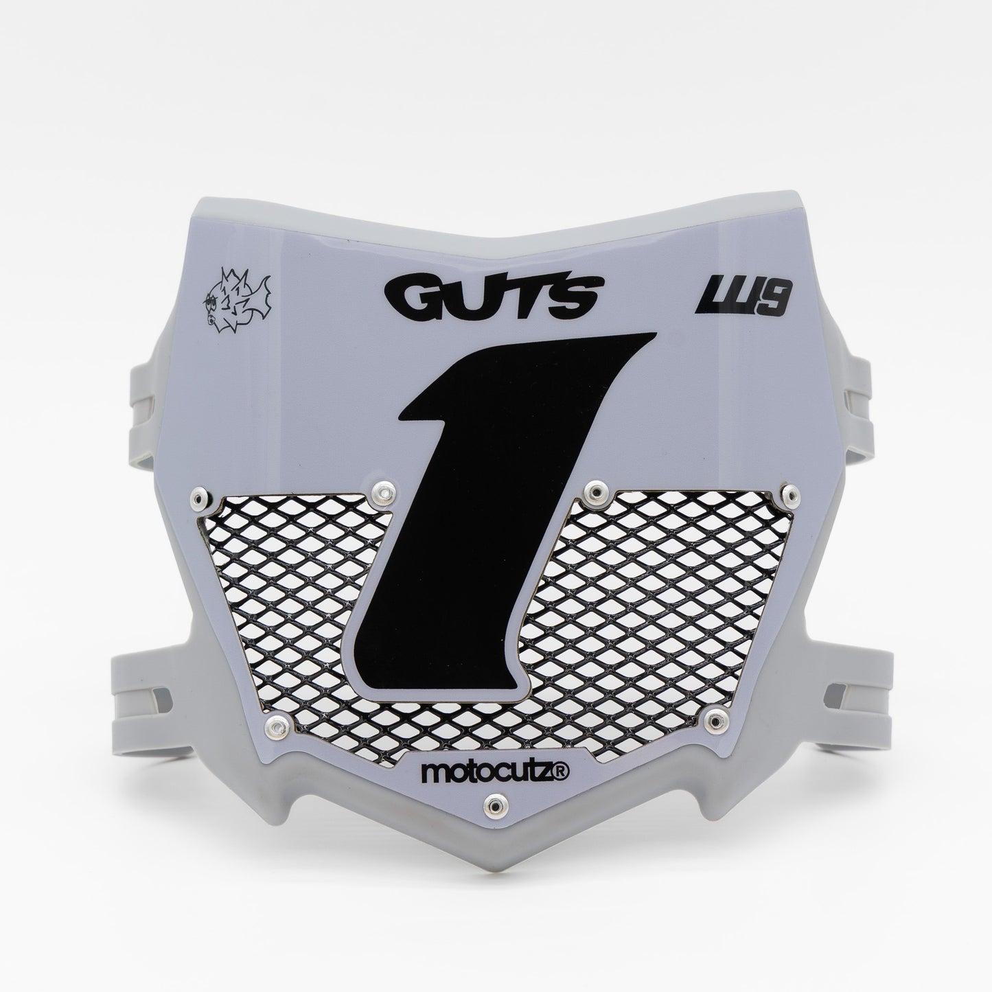 MOTOCUTZ VENTED FRONT NUMBER PLATE PRE5 GREY