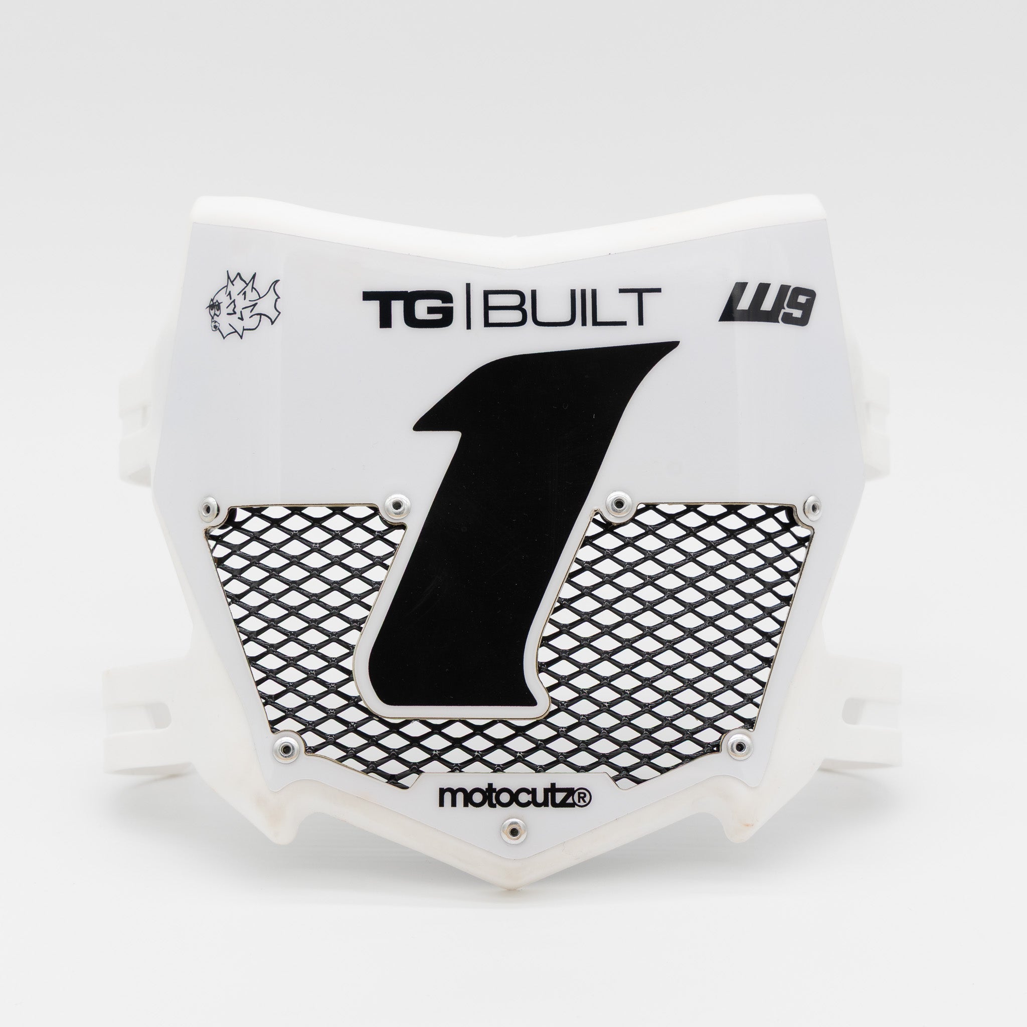 MOTOCUTZ VENTED FRONT NUMBER PLATE PRE6 WHITE – MotocutzMX