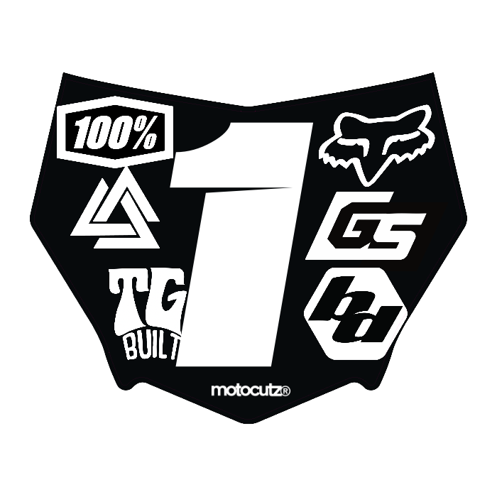 CUSTOM MOTOCUTZ FRONT PLATE DECAL