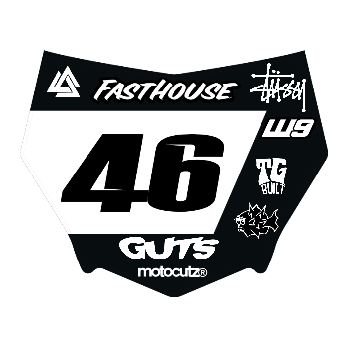 CUSTOM MOTOCUTZ FRONT PLATE DECAL