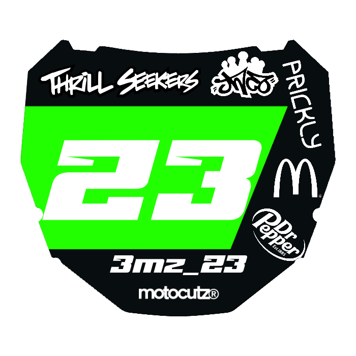CUSTOM ODI NUMBER PLATE DECAL