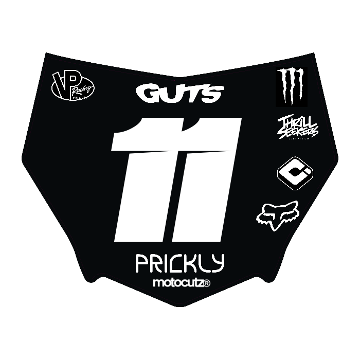 CUSTOM MOTOCUTZ FRONT PLATE DECAL