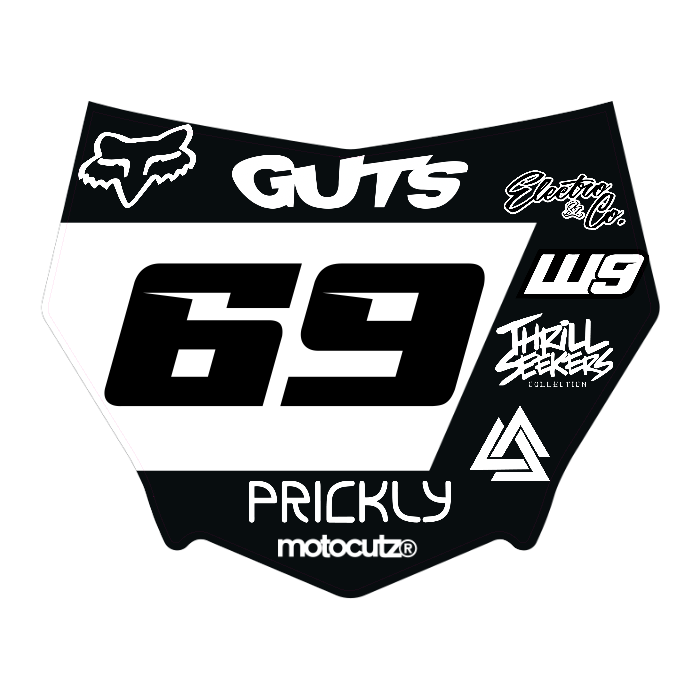 CUSTOM MOTOCUTZ FRONT PLATE DECAL
