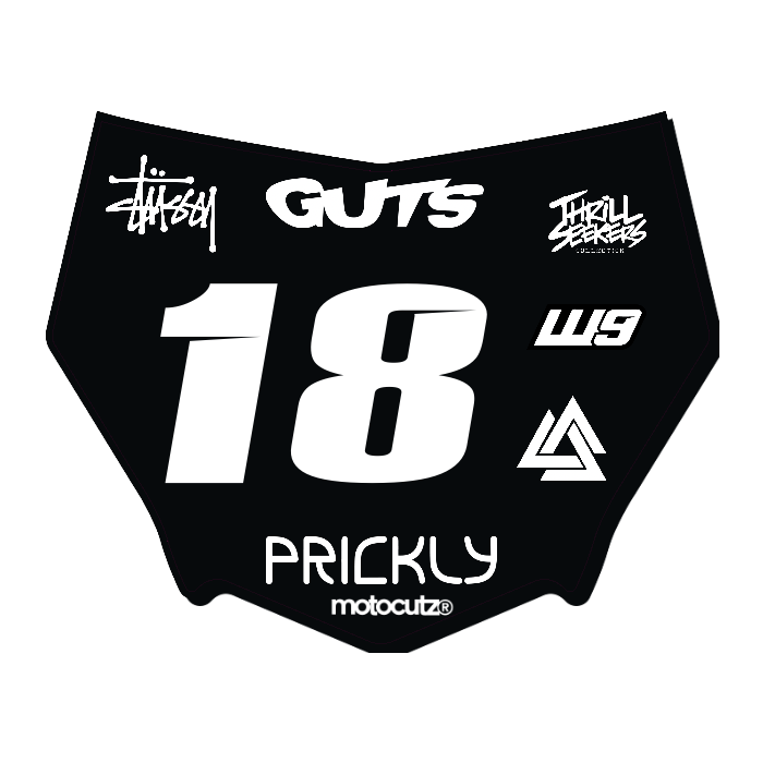 CUSTOM MOTOCUTZ FRONT PLATE DECAL
