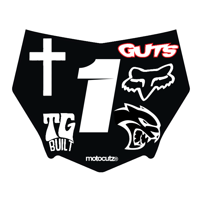 CUSTOM MOTOCUTZ FRONT PLATE DECAL