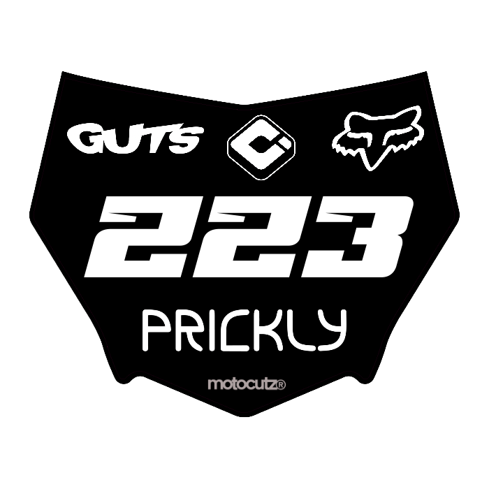 CUSTOM MOTOCUTZ FRONT PLATE DECAL