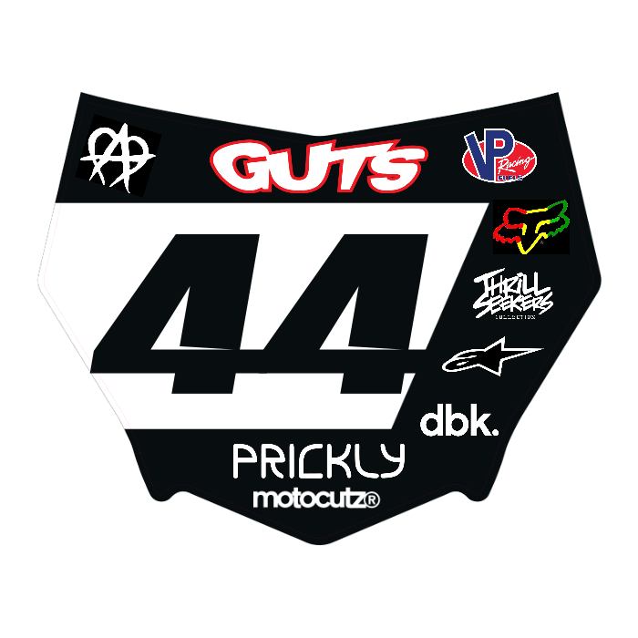 CUSTOM MOTOCUTZ FRONT PLATE DECAL