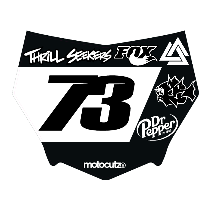 CUSTOM MOTOCUTZ FRONT PLATE DECAL