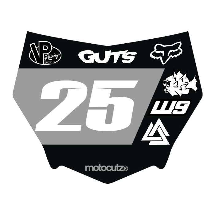 CUSTOM MOTOCUTZ FRONT PLATE DECAL