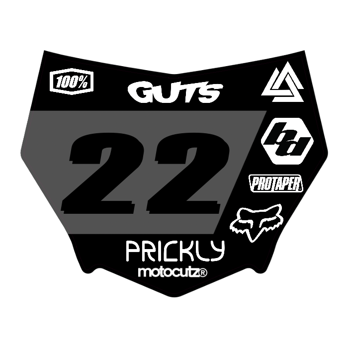 CUSTOM MOTOCUTZ FRONT PLATE DECAL