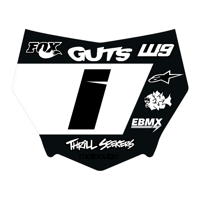 CUSTOM MOTOCUTZ FRONT PLATE DECAL