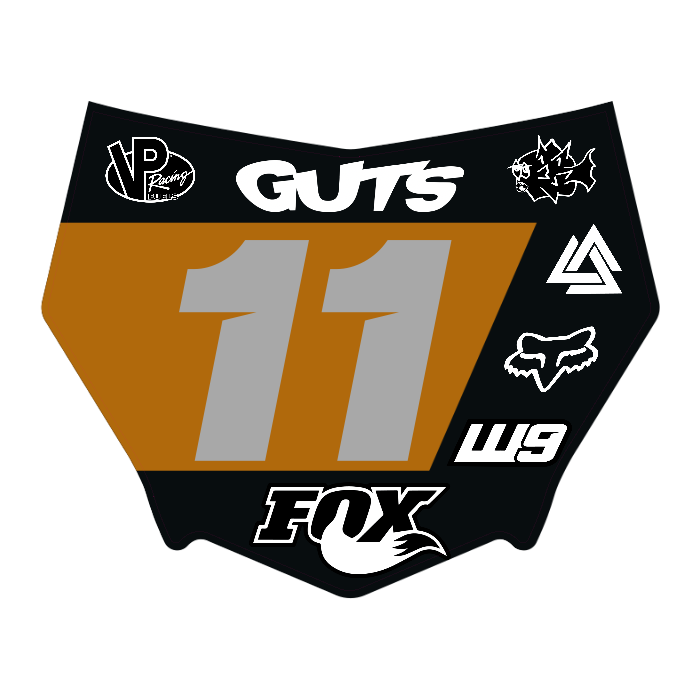 CUSTOM MOTOCUTZ FRONT PLATE DECAL