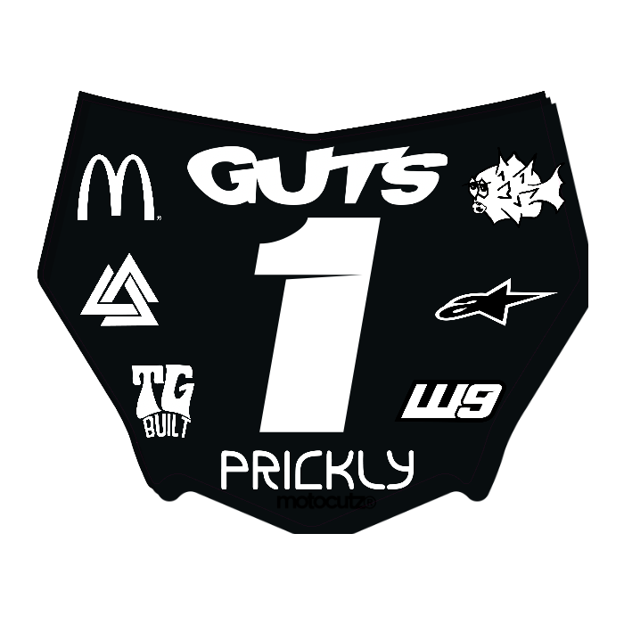 CUSTOM MOTOCUTZ FRONT PLATE DECAL