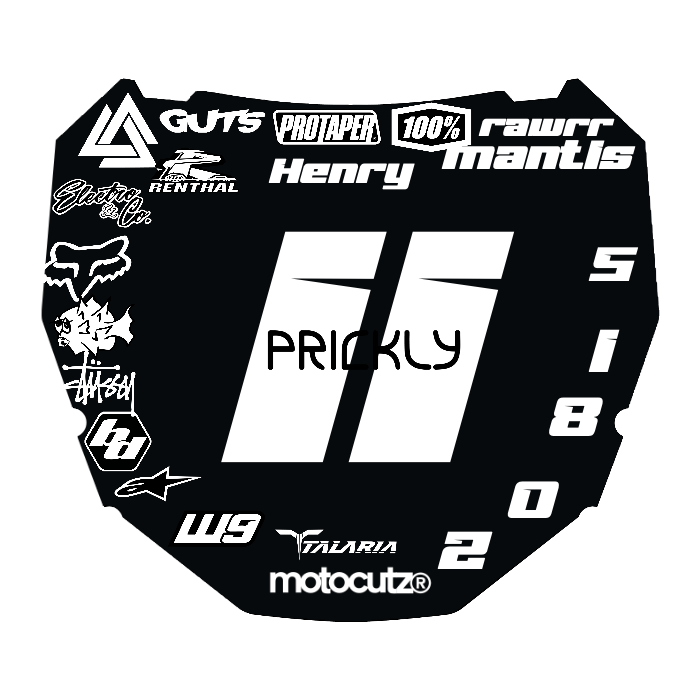CUSTOM ODI NUMBER PLATE DECAL