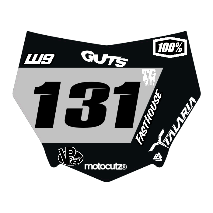 CUSTOM MOTOCUTZ FRONT PLATE DECAL
