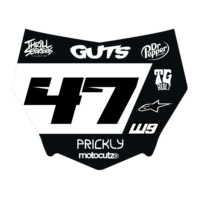 CUSTOM MOTOCUTZ FRONT PLATE DECAL