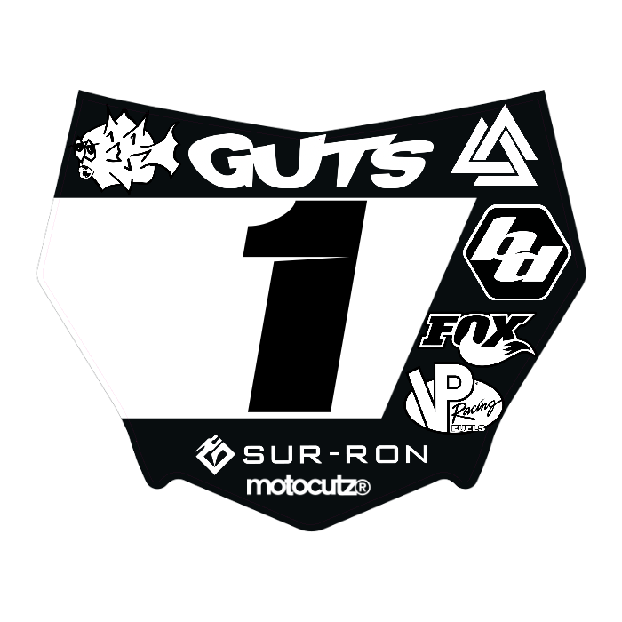 CUSTOM MOTOCUTZ FRONT PLATE DECAL