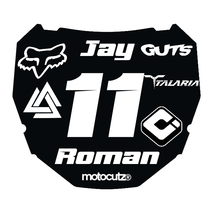CUSTOM ODI NUMBER PLATE DECAL