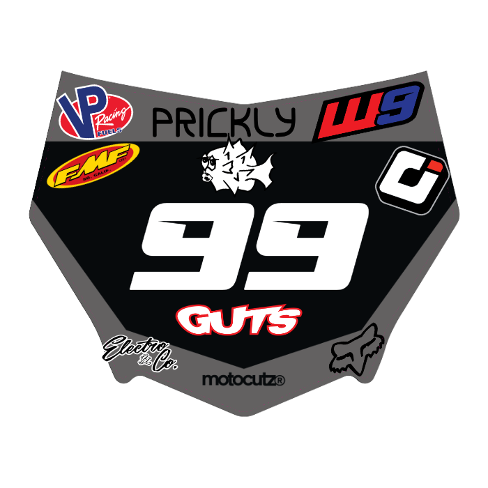 CUSTOM MOTOCUTZ FRONT PLATE DECAL