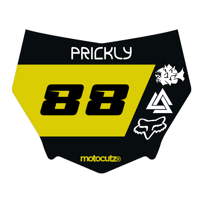CUSTOM MOTOCUTZ FRONT PLATE DECAL