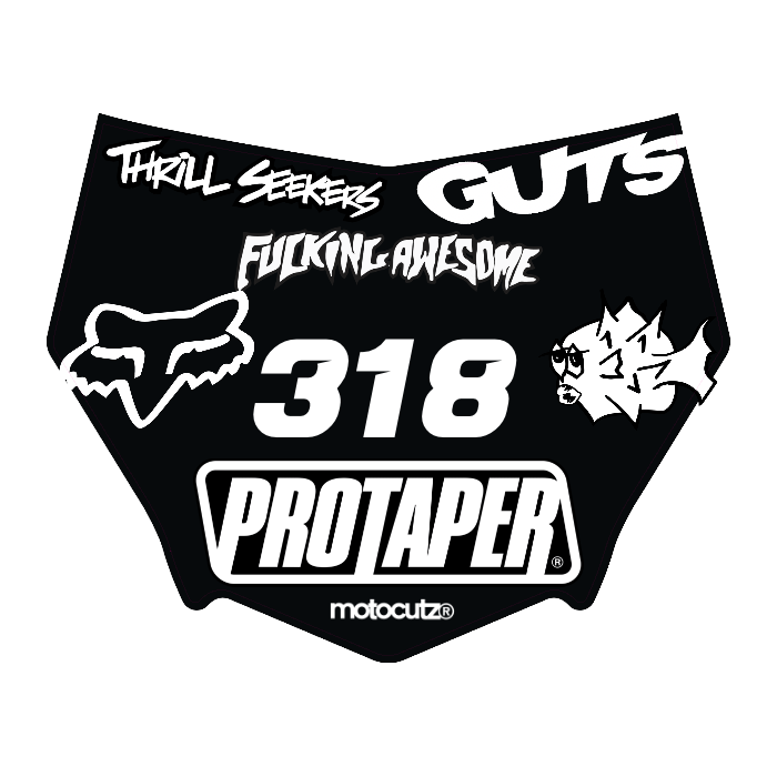 CUSTOM MOTOCUTZ FRONT PLATE DECAL